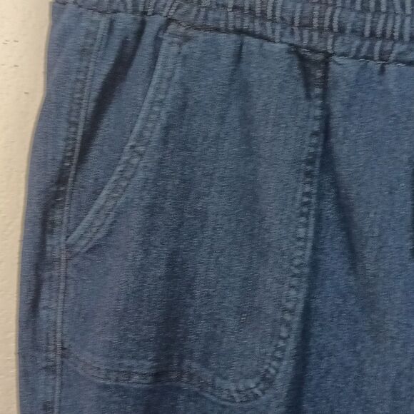 Allison Daley Womens Plus Dark Blue Denim Drawstring Waist Cropped Jeans sz 18w - Picture 4 of 12